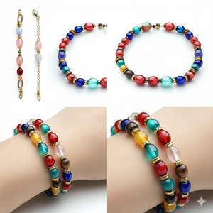 Pulsera de Cuentas Boho Colorida, Joyería de Moda con Cuentas de Ensueño para Mujeres y Niñas - Product Image 2