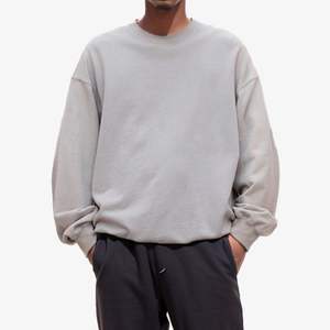 Sweat-shirt à col rond en coton vintage délavé à l'acide, manches longues, surdimensionné, personnalisé, vêtements pour hommes, en vente - Product Image 2