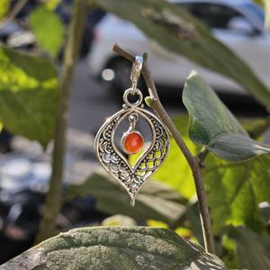 Colgante y Dijes Infantiles de Plata de Ley 925 Oxidada, Estilo Religioso, Filigrana, Cornalina, Calidad Extrema, para Todas las Ocasiones - Product Image 3