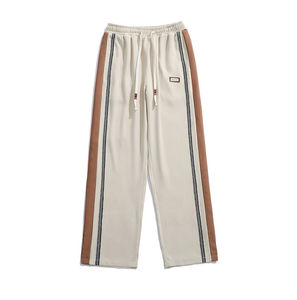 Cintura elástica Invierno alto GSM pantalones de chándal para hombres pantalones de chándal bajos moq Pantalones rectos hombres Premium rayas laterales personalizadas Out wear - Product Image 1