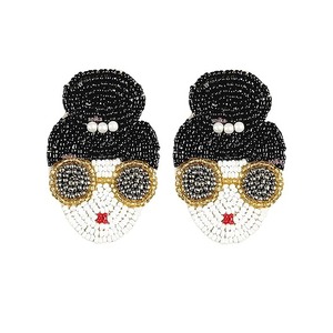 Pendientes de mujer con cuentas de estilo clásico de los mejores colores, bordado a la moda, tamaño personalizado, regalo de fiesta, uso, costura a la moda - Product Image 1