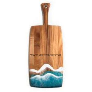 Planche à découper en bois et époxy classique faite à la main pour la cuisine, les hôtels, les restaurants, accessoires de cuisine - Product Image 1