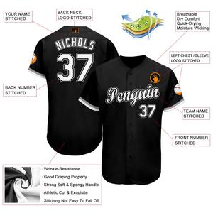 Maillots de Baseball d'équipe de vente entière directe d'usine hommes avec la chemise de Baseball de liège de polyester de maille de vêtements de sport d'impression de sublimation complète - Product Image 3