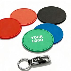 Wholesale Round Shape Silicone Cup Logo Mug Mat Coaster Non-Slip Insulation Restaurant Hotel Promo Business Gift Coasters - Product Image 1