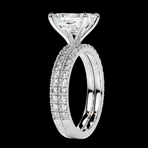 Radiant Diamond Shape Bridal <b>Set</b> <b>For</b> <b>Women</b> - Product Image 5