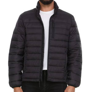 Veste matelassée High Street pour hommes de marque personnalisée 100% polyester léger matelassé fermeture éclair complète imperméable et coupe-vent pour l'hiver - Product Image 3