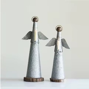 Esculturas de Ángeles de Metal Artísticas con un Diseño Elegante, Perfectas para Repisas, Mesas, Sala de Estar, Oficina o Exhibición Navideña - Product Image 2