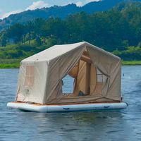 Matériel gonflable de PVC d'utilisation de maison d'île flottante de tente gonflable de loisirs de l'eau de nouvelle conception au-dessus de la capacité 500kg