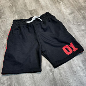 Custom French Terry <b>Sweat</b> <b>Shorts</b> For Men Vintage Cotton Style With Rhinestone Side Stripes Drawstring Waist And Screen Print - Product Image 4