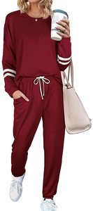 Ensemble de jogging pour femmes 2024 Pantalon deux pièces avec logo Survêtements de course décontractés pour la saison d'hiver - Product Image 3