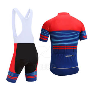 Conjuntos de uniformes de ciclismo transpirables de poliéster 100% para hombre, manga corta, Color personalizado e impresión al por mayor - Product Image 3
