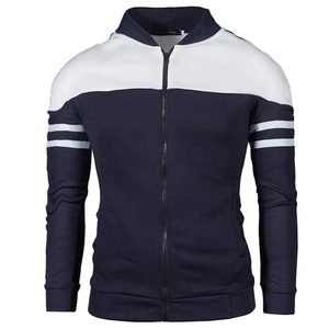Veste universitaire en cachemire 100% pour homme, personnalisée OEM, avec manches en cuir de vache véritable - Product Image 5