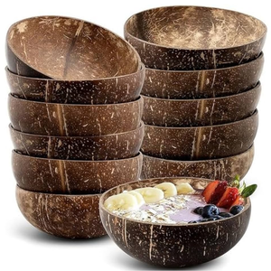 Cuenco de cáscara de coco pulido para Estilo de vida ecológico y decoración sostenible para el hogar - Product Image 2