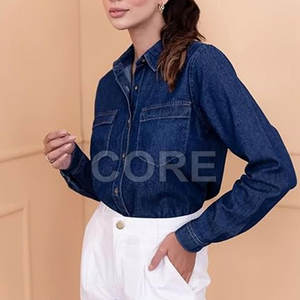 Nouvelle arrivée de chemises en jean pour femmes disponibles en différentes couleurs Derniers vêtements décontractés Chemises en jean pour femmes - Product Image 5