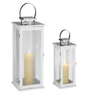 Lanterne à bougie en verre carrée imprimée en typographie, avec cadre en métal argenté brillant de haute qualité, fabriquée à la main en Inde, décoration d'intérieur exclusive - Product Image 4