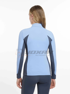 Couches de base d'équitation pour femmes vêtements d'équitation d'hiver avec chaleur isolante Col haut coupe ajustée couches de base silhouette - Product Image 5