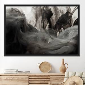 Impression sur toile gris fumé moderne : Décoration murale élégante pour la cave des hommes, TOILE ENCADRÉE NOIRE - Product Image 1