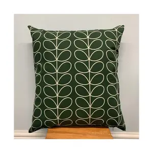 定制丝印可拆卸加厚稳定枕套沙发装饰方形绿色靠垫套