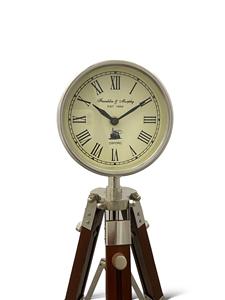 Tripod Clock Vintage Style <b>Office</b> <b>Decor</b> And Accessories <b>Decorative</b> Timepiece For Desk Table Shelf Or Home Study Interior - Product Image 2