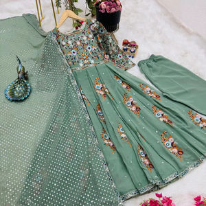 ชุดเดรสบอลลีวูดสำหรับผู้หญิง Tennecy รุ่นใหม่ ชุดสัลวาร์ คามีซ แม็กซี่ แห้งเร็ว ไม่ยับ ผ้ากลับด้านได้ สไตล์ปากีสถาน อินเดีย เหมาะสำหรับงานแต่งงานและงานปาร์ตี้ - Product Image 1