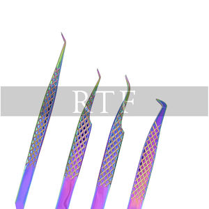 Pince à épiler d'extension de cils personnalisée de marque privée forte tenue mince et droit Isolation du volume ensemble de manucure et de pédicure - Product Image 2