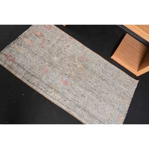 Décor Chic Moderne Tapis Turc Vintage Large Zone Rouge Gris Patchwork Design 240X440cm Laine 10mm Épaisseur Latex pour Couloir - Product Image 4