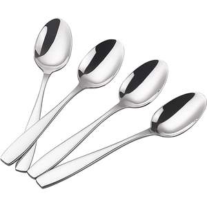 Vente en gros de couverts pour la fête de mariage de restaurant Couverts à bas prix Cuillère à dîner en acier inoxydable 410 gaufrée à la main - Product Image 2