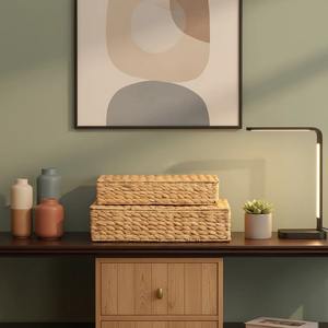 Ensemble de 2 paniers en osier avec couvercle pour l'organisation, panier de rangement artisanal, vente en gros, écologique, fabriqué au Vietnam - Product Image 5