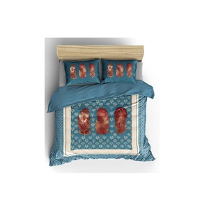 2025 venta al por mayor de lujo Hotel Home Juego de ropa de cama Dormitorio Ropa de cama Edredón Juego de funda de cama King Size Premium Sábanas DE LA India - Product Image 3