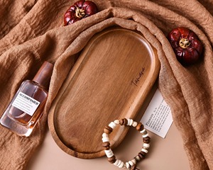 Bandeja de madera multiusos para servir té, café, aperitivos, Ideal para cocina, mesa de comedor, decoración del hogar y uso diario - Product Image 1