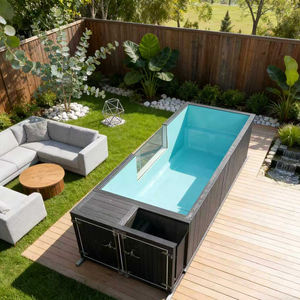 Spa de natation en fibre de verre résistant à la corrosion, couleur personnalisable, hors sol, pour piscine, mosaïque, jardin familial - Product Image 2