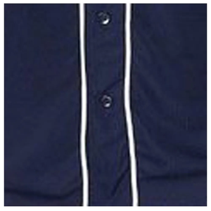 Maillot de baseball bleu marine uni pour homme, chemise d'équipe à col en V boutonnée, manches courtes, couleur unie, uniforme athlétique, vêtement de sport vierge - Product Image 3