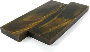 Hermosas escamas de cuerno de búfalo genuinas: suministros de fabricación de mango de animal pulido impermeable para cuchillos hechos a mano | ARTESANÍA HECHA A MANO - Product Image 3