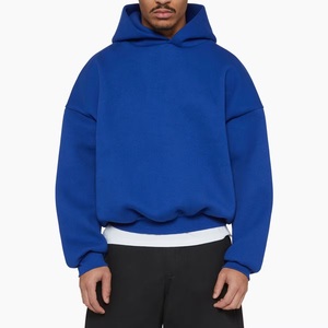 Fabricantes de ropa Ropa Hombres Peso pesado Algodón Fleece Boxy Hoodie 450 GSM French Terry Sudaderas con capucha recortadas de gran tamaño - Product Image 2