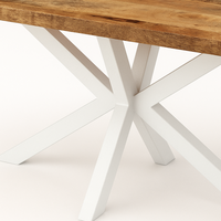 Ensemble de table à manger moderne pliable en bois massif de style scandinave, design industriel, jaune, rectangulaire, blanc, hôtel