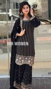 Salwar Kameez de Diseñador Nayra con Dupatta de Primera Calidad, Bordado Intenso, Tela Chinnon de Secado Rápido, para Fiestas y Bodas - Product Image 2