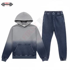 Chándal Deportivo para Hombre, 100% Algodón, Lavado Ácido, 450 GSM, Estilo Desgastado, Mejor Oferta, Chándal Personalizado para Hombre, Traje Deportivo para Correr - Product Image 5