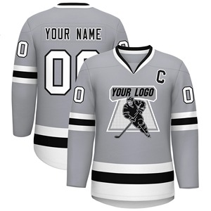 Maillots de hockey sur glace avec logo personnalisé de haute qualité Meilleur prix de gros Logo imprimé par sublimation Design avant - Product Image 4