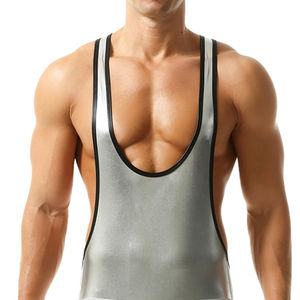 Singlet de Lucha Libre Casual para Hombre, Body Deportivo, Ropa Interior de Punto Transpirable de Poliéster/Algodón de Alta Calidad Personalizable - Product Image 5