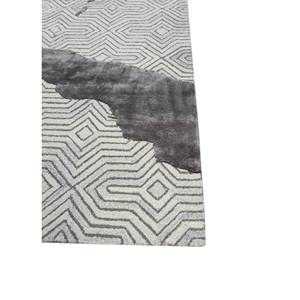 Tapis en laine et viscose tufté à la main Tra-15048, motif abstrait « Allées ivoire », pour la maison et la chambre, rectangulaire 4m, épaisseur 10mm - Product Image 4