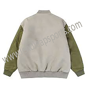 แจ็คเก็ตเลตเตอร์แมนวาร์ซิตี้คุณภาพสูงสำหรับผู้ชาย แบบ OEM ขายส่ง ออกแบบโลโก้ด้านหน้าได้ตามสั่ง แห้งเร็ว น้ำหนักเบา - Product Image 2