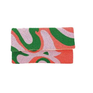 2025 tendencia colorida semilla cuentas fiesta embrague bordado bolso estilo bohemio bordado con cuentas embrague para mujer - Product Image 2