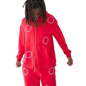 ชุดวอร์มฮู้ดดี้ผู้ชายผ้าฝ้าย 100% หนานุ่ม ผลิตตามสั่ง ทรงโอเวอร์ไซส์ เป็นมิตรกับสิ่งแวดล้อม ไซส์พลัส สำหรับฤดูหนาว - Product Image 2