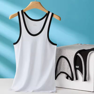 Débardeurs pour hommes en coton 100% en gros, débardeurs à deux tons, débardeurs à un ton, débardeurs de sport pour la course à pied - Product Image 2