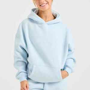 Top Trending Women Oversized Winter Long <b>Hoodie</b> Breathable Streetwear Pullover Style Customized Logo Printing 100% Cotton <b>Velour</b> - Product Image 6
