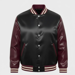 Vestes universitaires en gros, sur mesure, unisexes, en molleton, satin, bomber, baseball, manches en cuir, pour enfants, hommes et femmes - Product Image 1