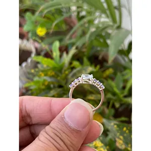 Natural Aquamarine Tanzanite <b>Ring</b> 925 Sterling Silver Handmade Gemstone <b>Ring</b> Wholesale Jewelry Supplier - Product Image 5