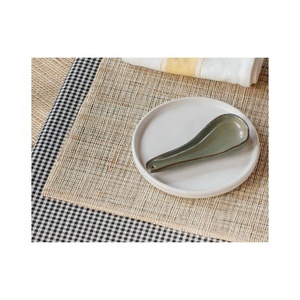 Manteles Individuales de Algodón Orgánico Beige Liso, Certificados GOTS, 100% Algodón, Rectangulares, Clásicos, Venta al Por Mayor, OEM - Product Image 1