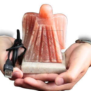 Lampe de sel de l'Himalaya sculptée de qualité supérieure, artisanat naturel, décoration d'intérieur personnalisable - Product Image 2