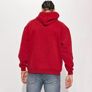 Moda polar impresión letras bordado con bolsillos peso pesado polar Sudadera con capucha manga larga cordón - Product Image 4